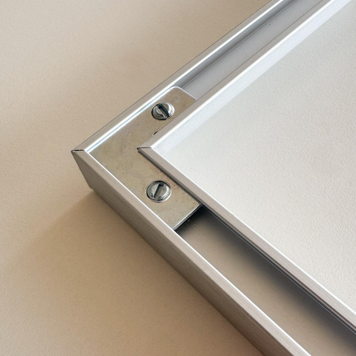 Mat sølv premium aluramme - Smal (6 mm) - 70x100 cm-PlakatKunst