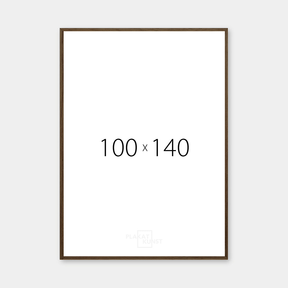 Dark smoked oak wooden frame - Wide (20 mm) - 100x140 cm