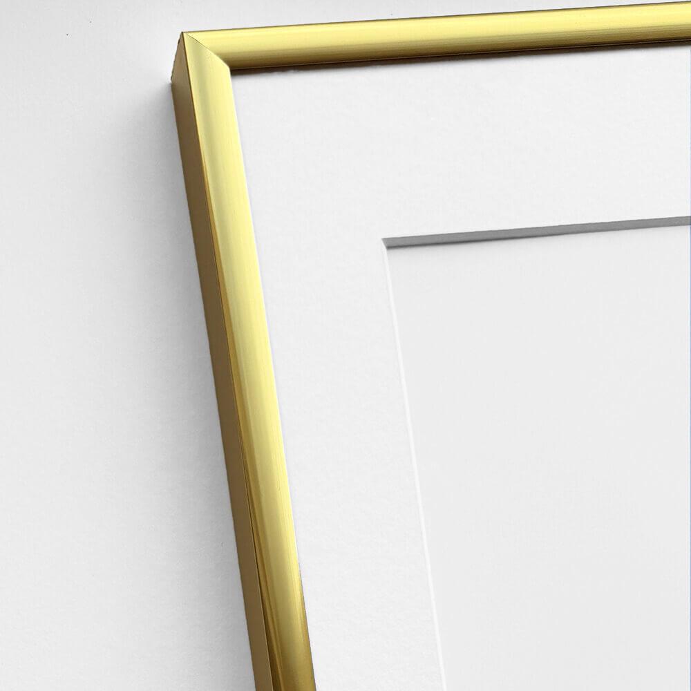 Guld aluramme – Smal (9 mm) – 70x70 cm-PlakatKunst