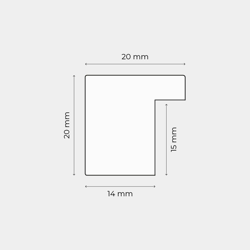 Schwarzer Holzrahmen - Breit (20 mm) - A3 (30×42 cm)