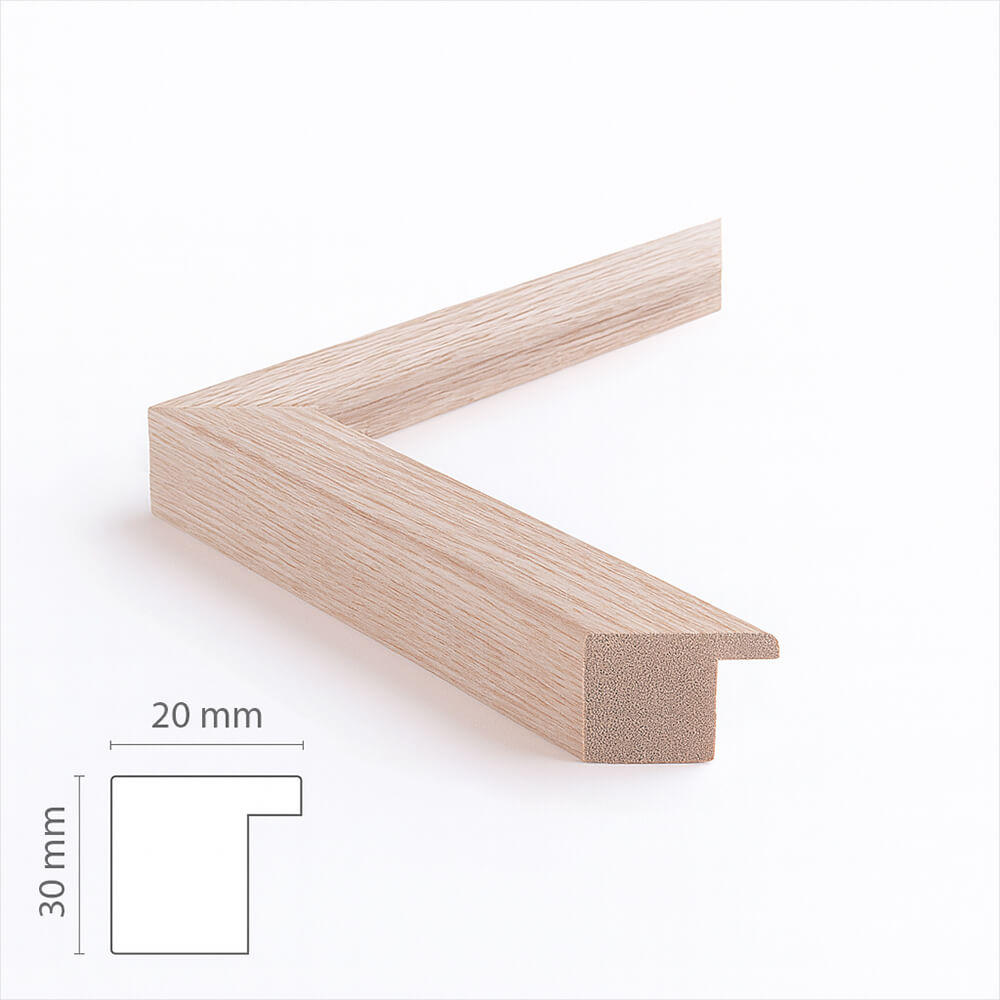 Massiver Eichenrahmen - Breit (20x30 mm)