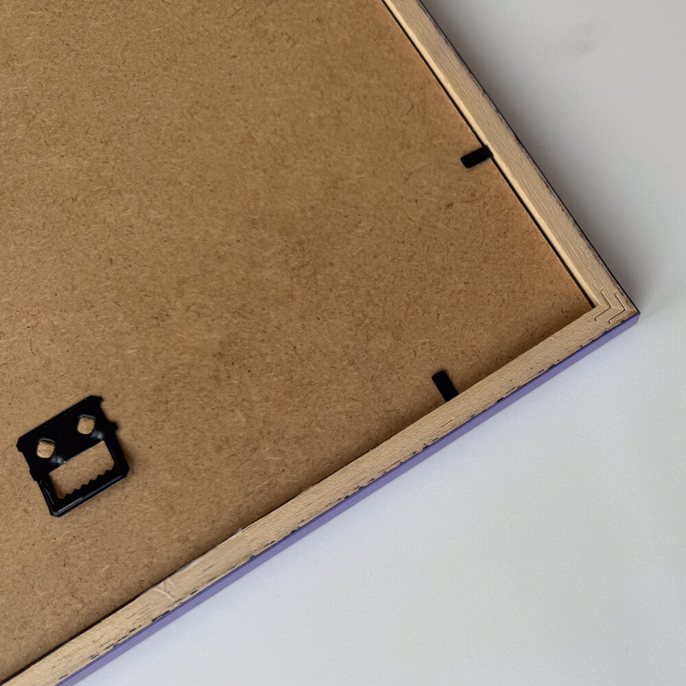 Lila glänzender Holzrahmen - Schmal (13 mm) - 50x60 cm