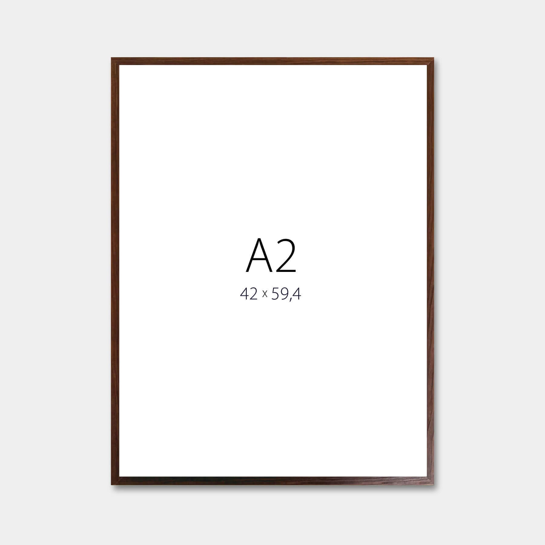 Dunkler Holzrahmen – Schmal (10 mm) – A2 (42x59,4 cm)