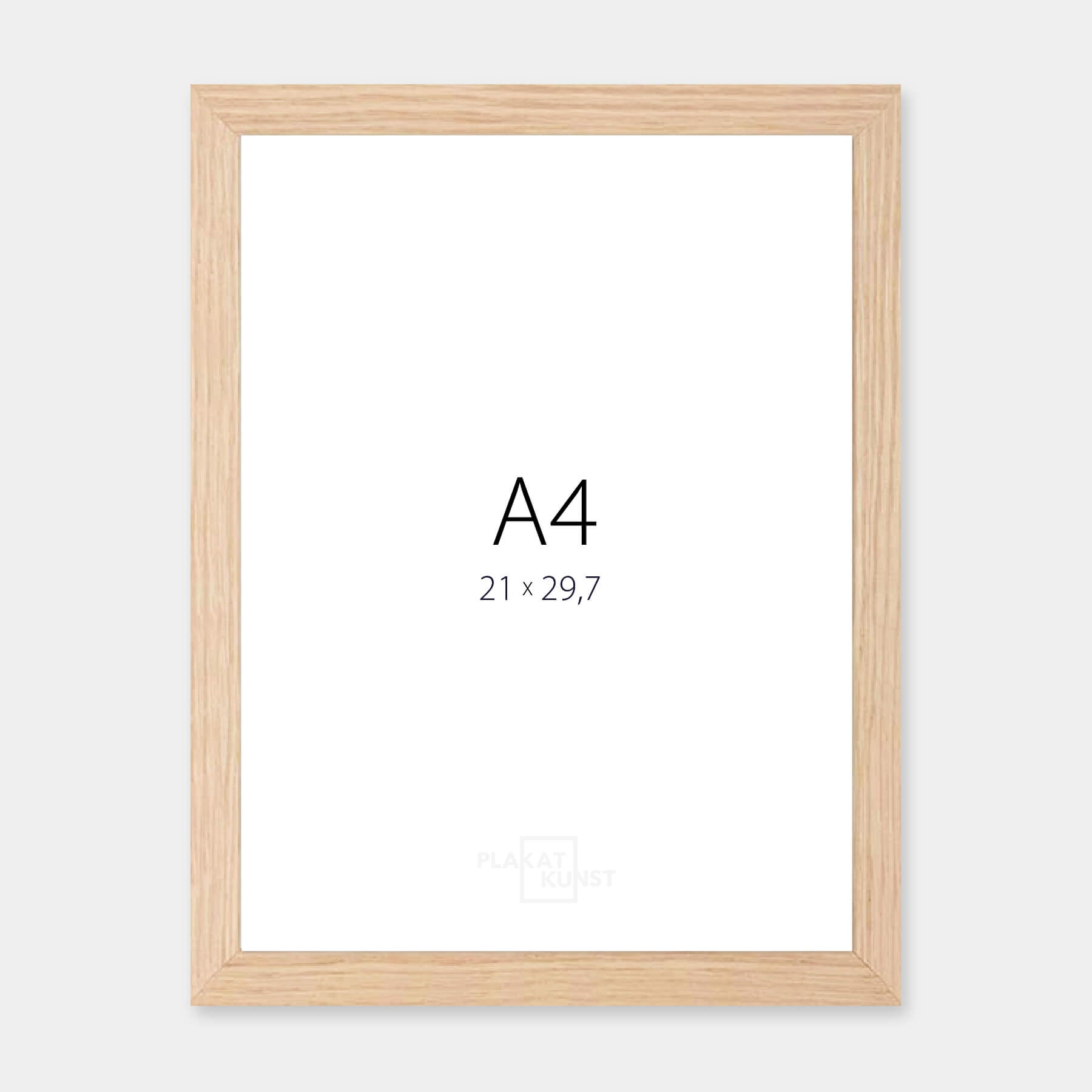 Massiver Eichenrahmen – Breit (20 mm) – A4 (21x29,7 cm)