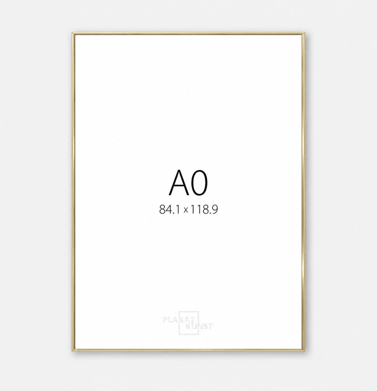 A0 Aluminiumrahmen Gold - Schmal (6 mm) - 84,1x118,9 cm