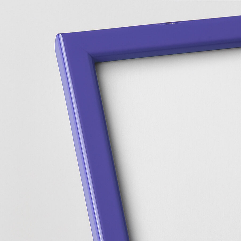 Lila glänzender Holzrahmen - Schmal (13 mm) - 50x60 cm