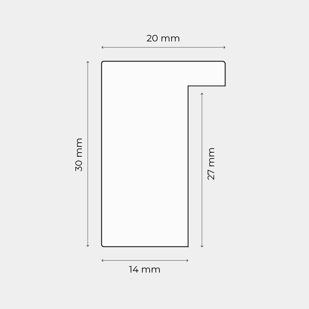 Schwarzer Holzrahmen - Breit (20 mm) - A3 (30×42 cm)