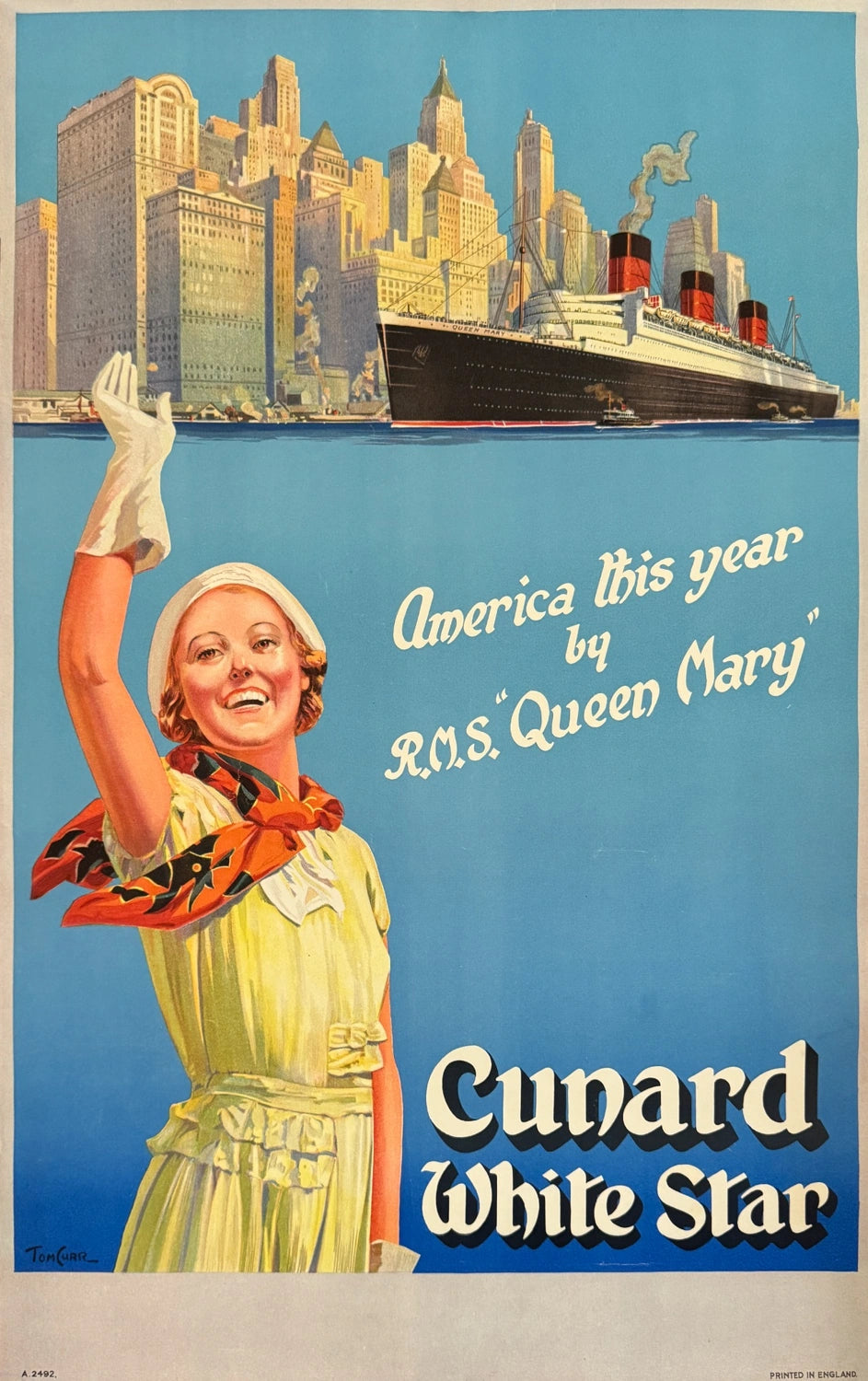 America this year by RMS Queen Mary