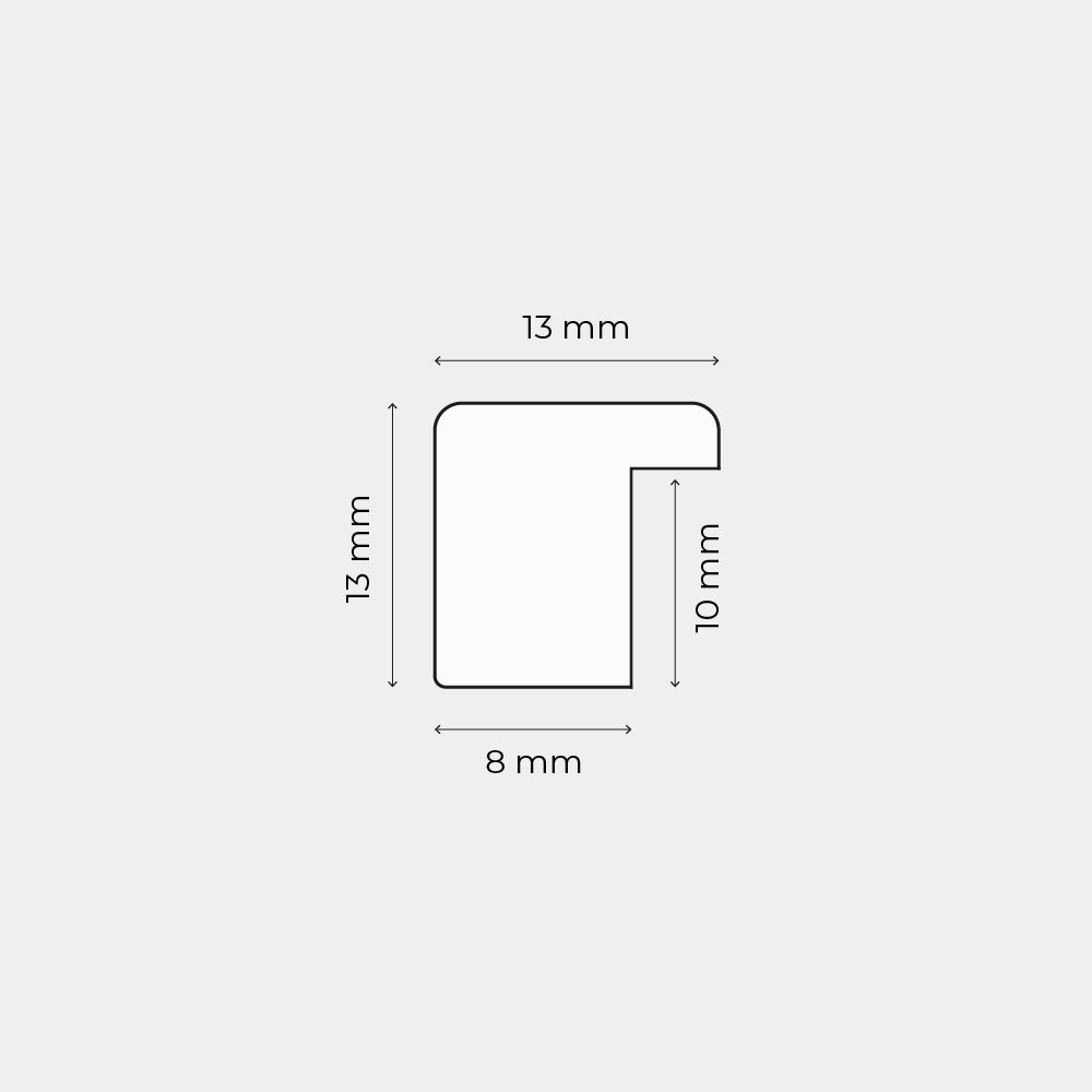 Dunkelblauer glänzender Holzrahmen - Schmal (13 mm) - A3 (30×42 cm)