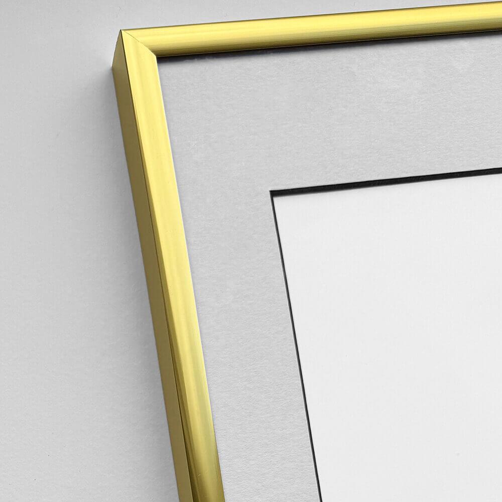 Guld premium aluramme - Smal (6 mm) - 70x100 cm-PlakatKunst