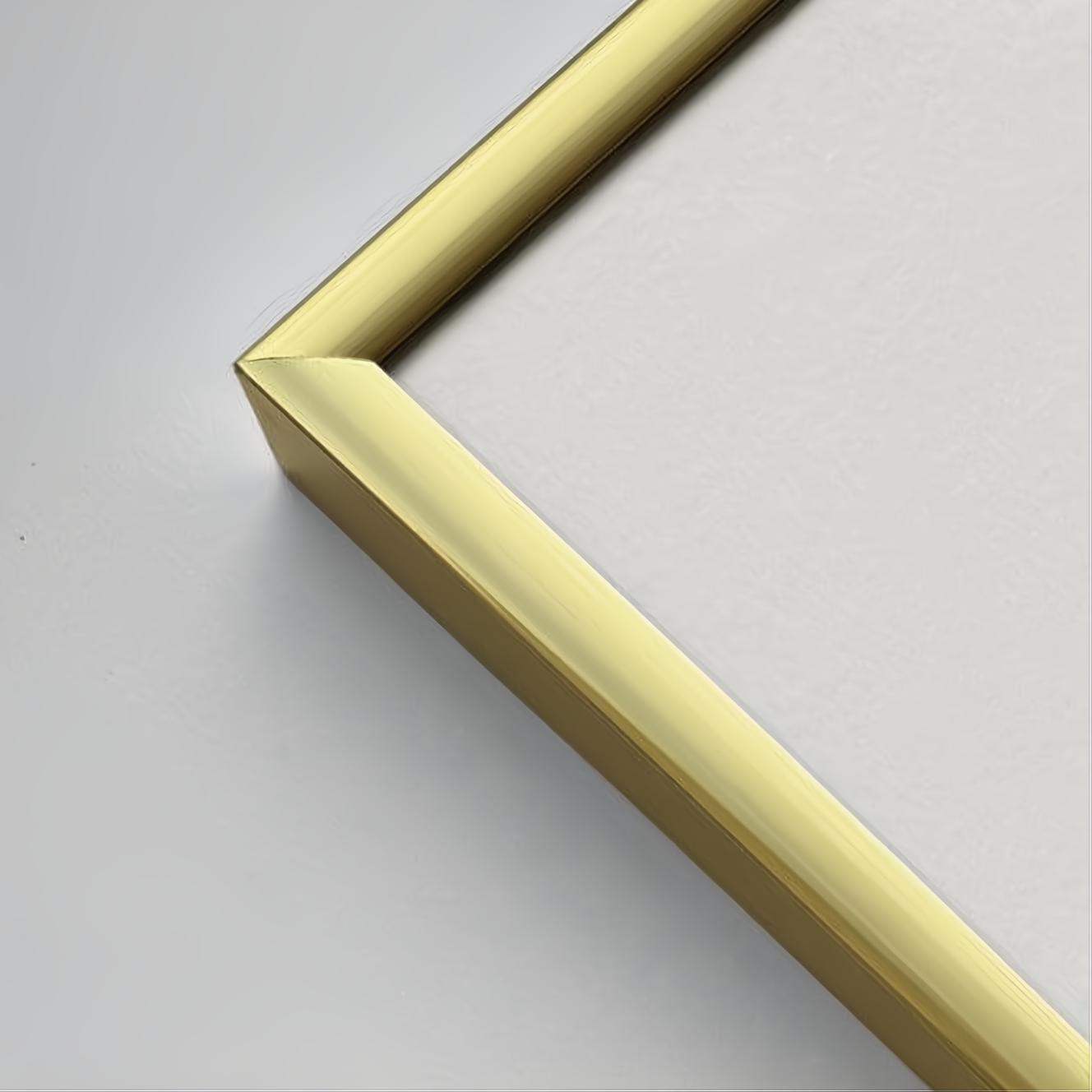 Aluminiumrahmen Gold nach Maß - Schmal (6 mm)