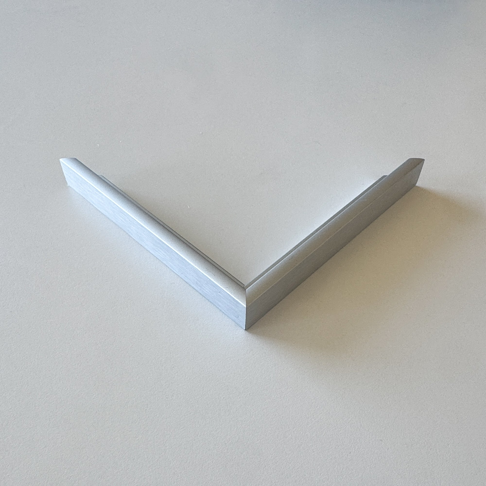 Eckmuster: Silber matt Premium-Aluminiumrahmen - Schmal (6 mm)
