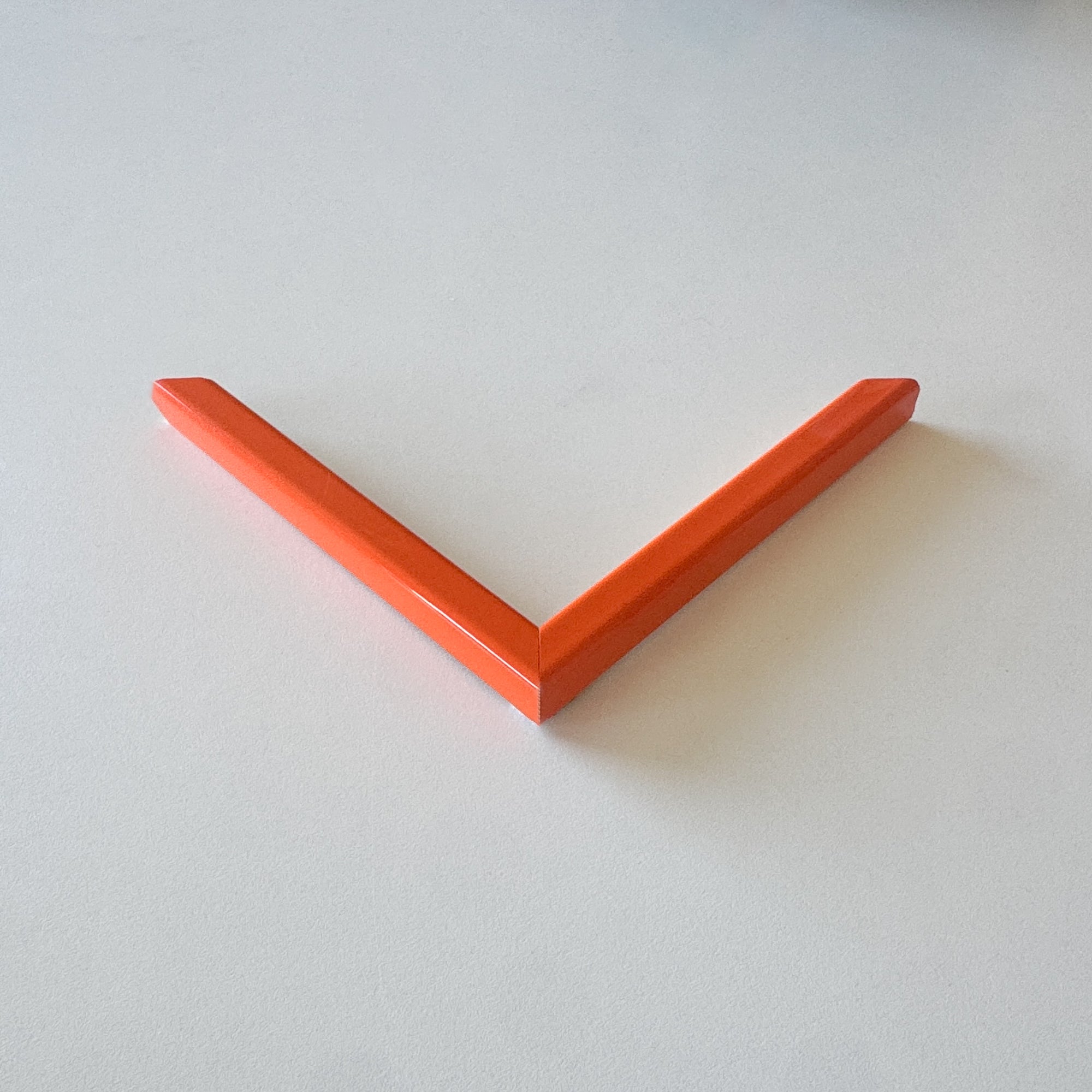 Eckmuster: Oranger Blankholzrahmen - Schmal (13x13 mm)