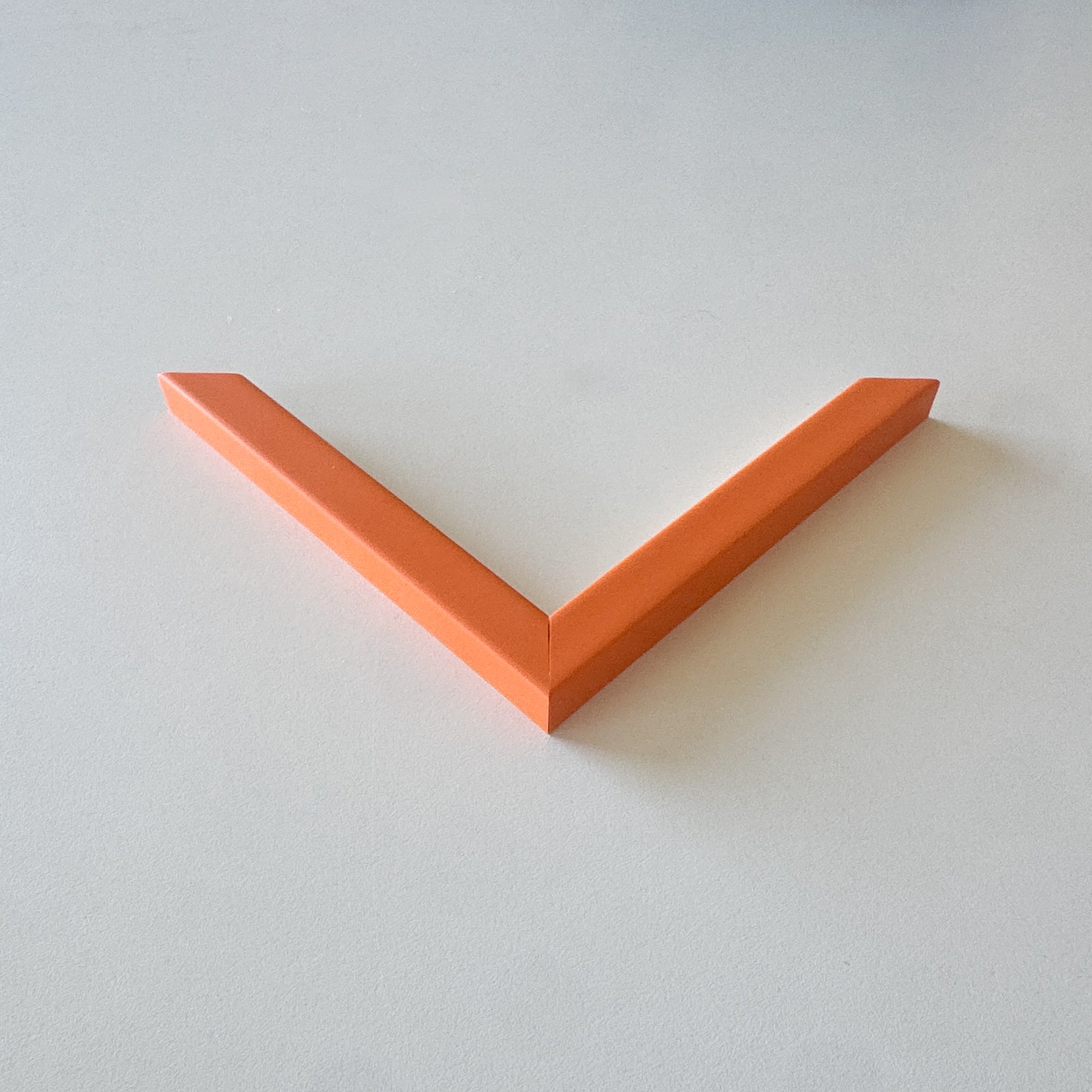 Eckmuster: Oranger matter Holzrahmen - Schmal (15x13 mm)