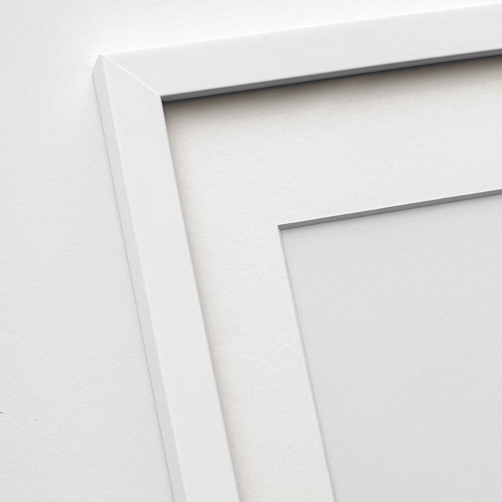 Weißer Bilderrahmen aus Holz - Schmal (15 mm) - A3 (30 × 42 cm)