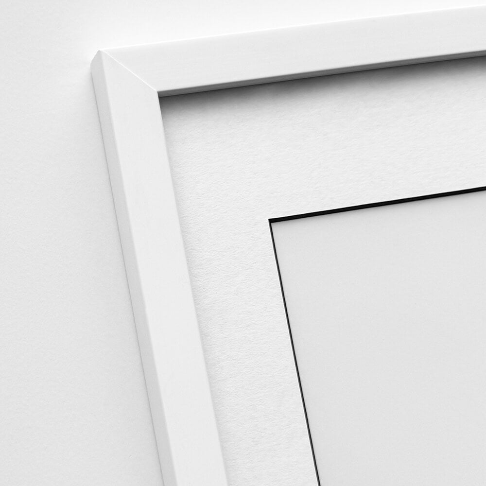 Weißer Bilderrahmen aus Holz - Breit (20 mm) - 70x100 cm