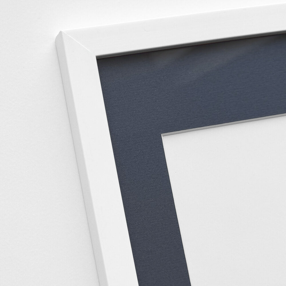 Weißer Bilderrahmen aus Holz - Breit (20 mm) - 70×70 cm