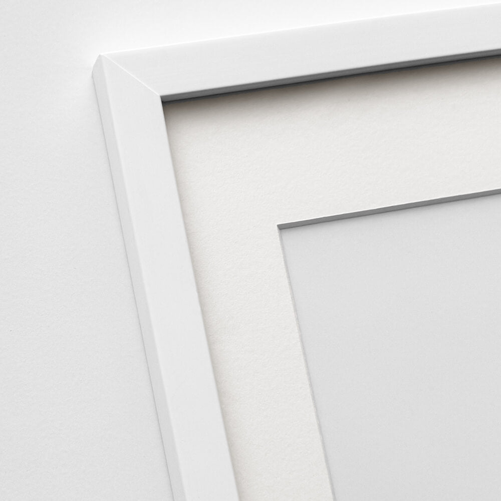 Weißer Bilderrahmen aus Holz - Schmal (15 mm) - 40×50 cm
