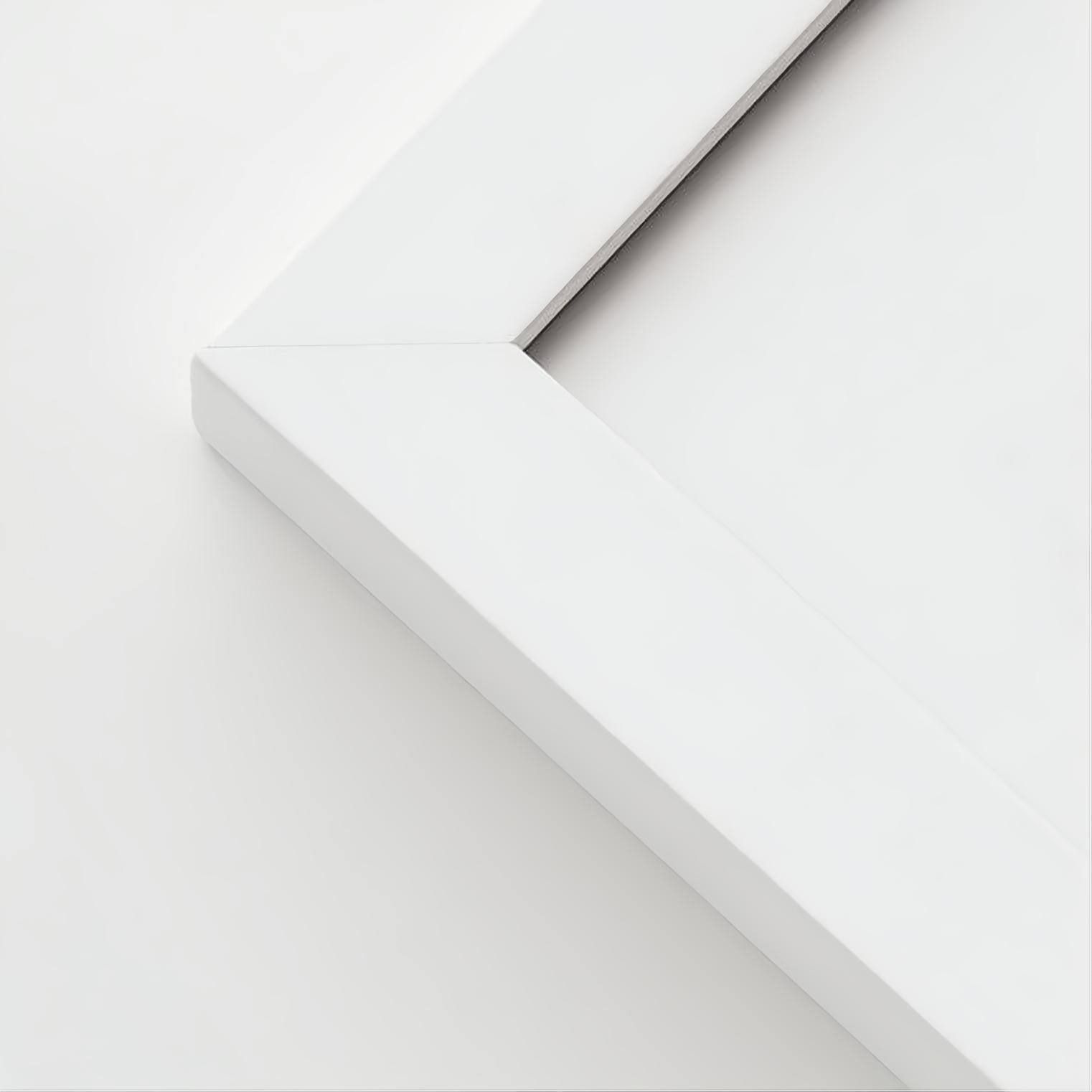 Eckmuster: Weißer Holzrahmen – Breit (20x30 mm)