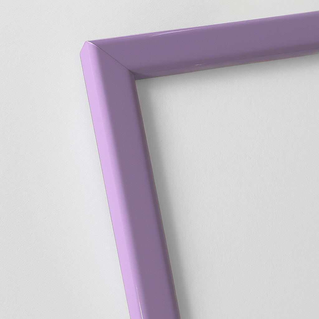 Rosa glänzender Holzrahmen nach Maß - Schmal (13 mm)