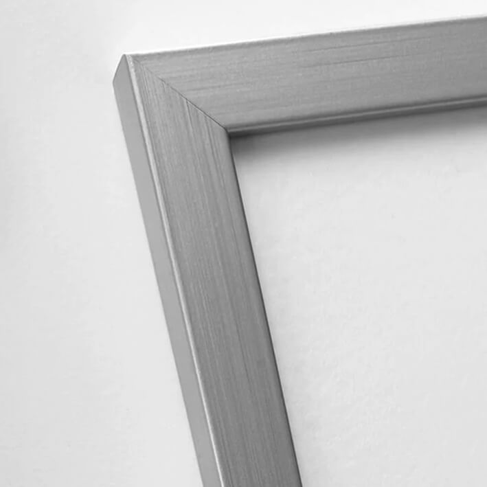 Silberner Holzrahmen - Breit (20 mm) - 70x70 cm