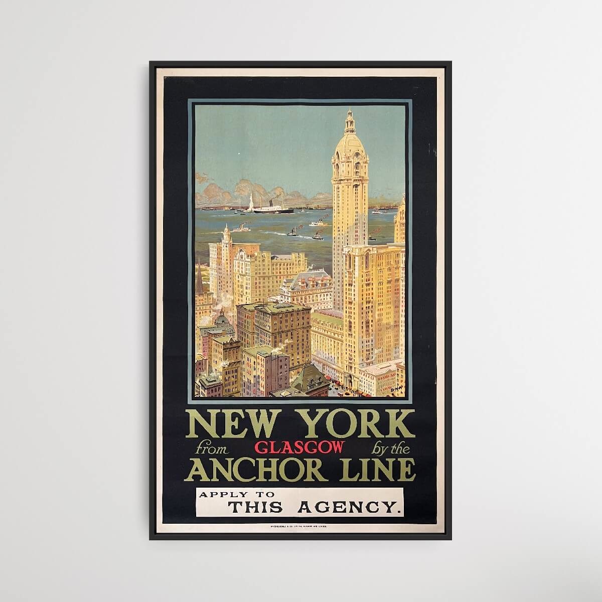New York von Glasgow mit Anchor Line