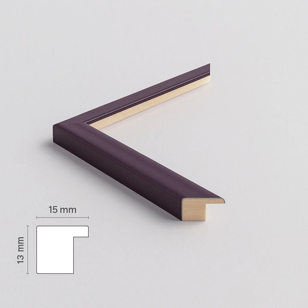Lila matter Holzrahmen - Schmal (15 mm) - 40×40 cm