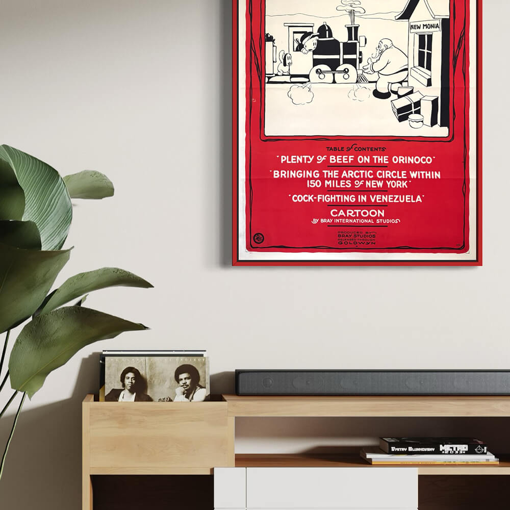 Roter matter Holzrahmen - Schmal (15 mm) - 60×60 cm