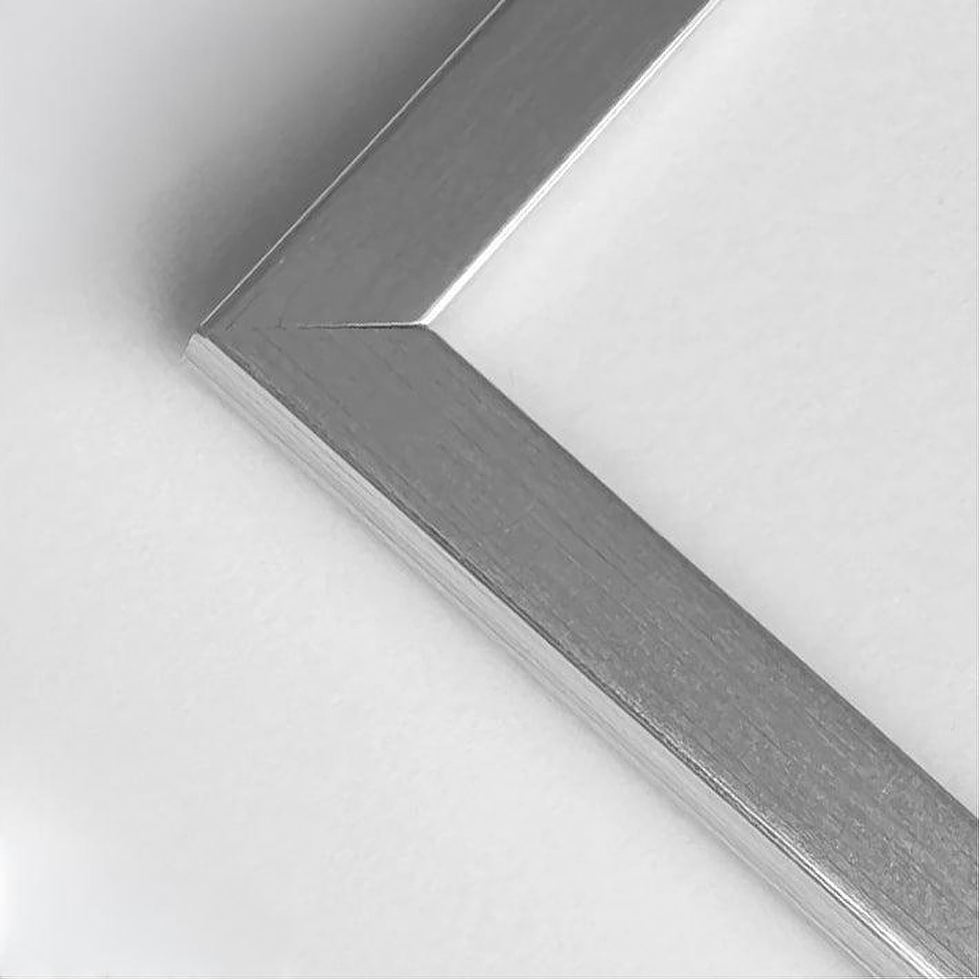Silber Holzrahmen nach Maß - Schmal (13 mm)