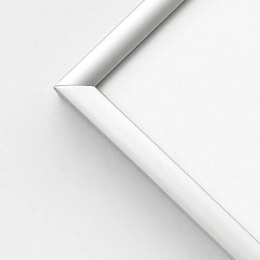 Mattsilberner Premium-Aluminiumrahmen nach Maß - Schmal (6 mm)