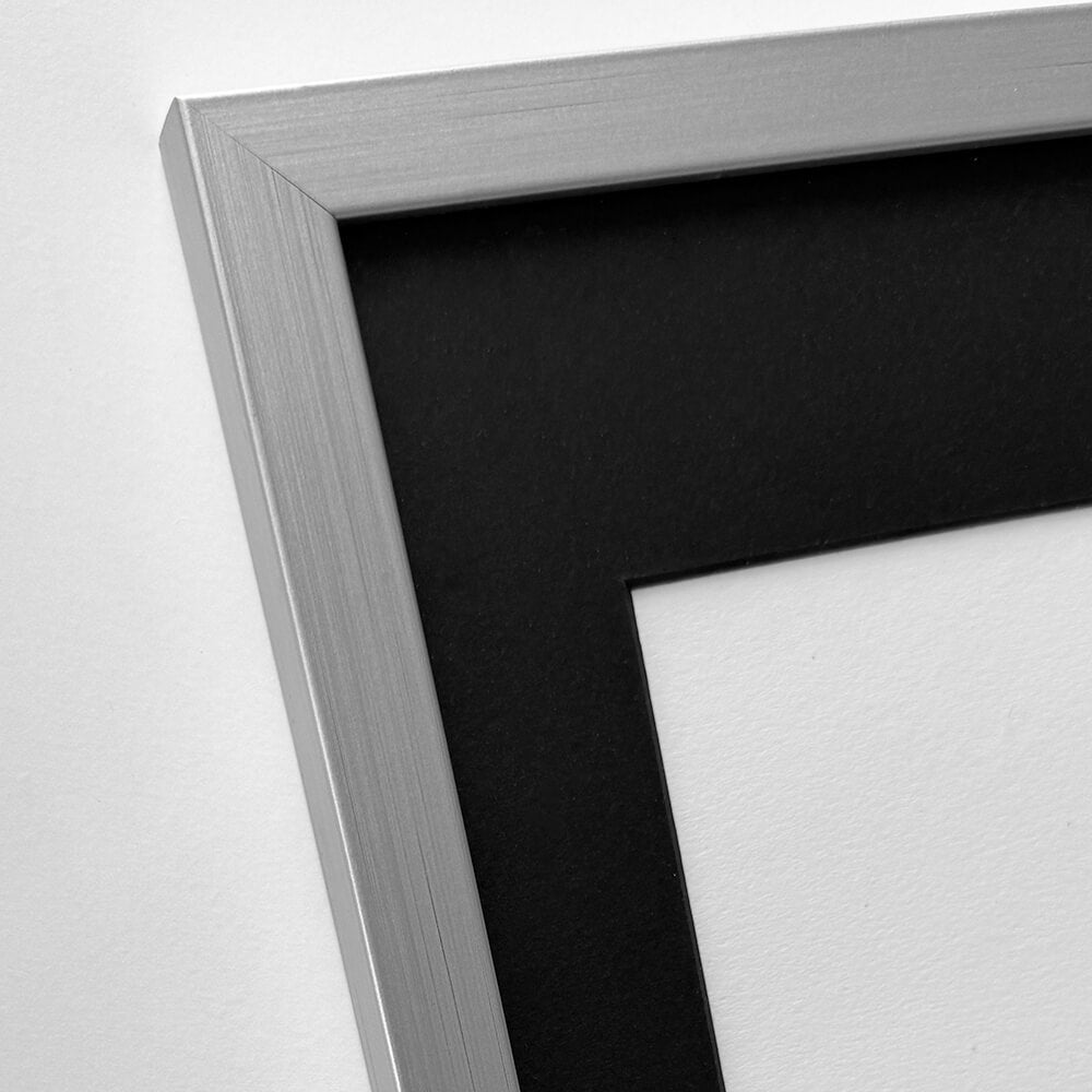Silberner Holzrahmen – Breit (20 mm) – 40x50 cm