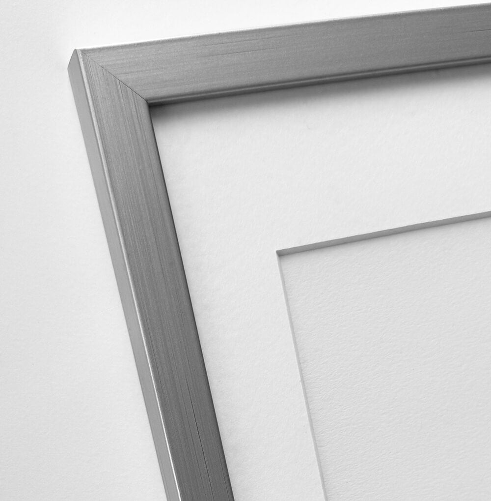 Silberner Holzrahmen – Breit (20 mm) – 50×60 cm