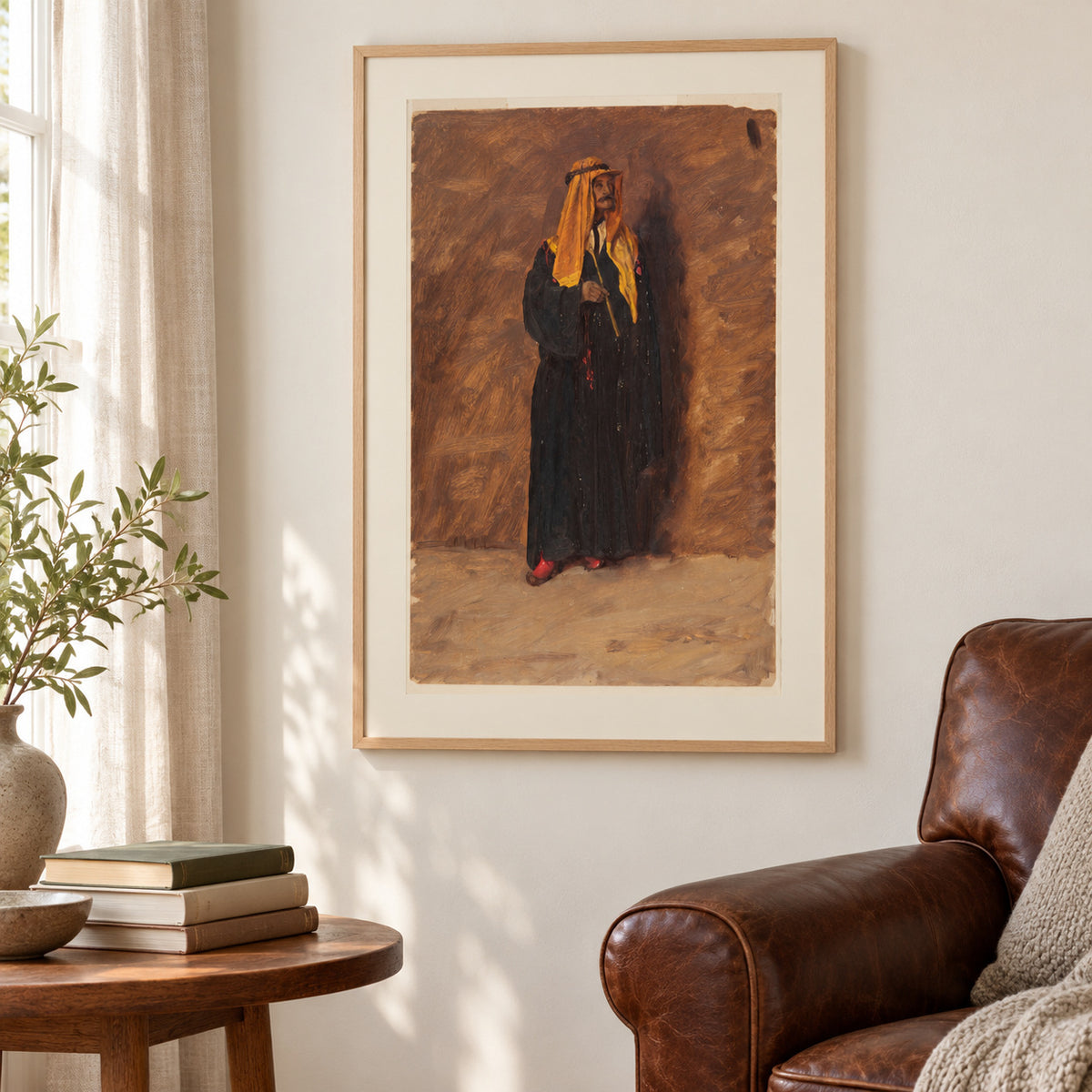 Stehende Figur in Beduinenkleidung