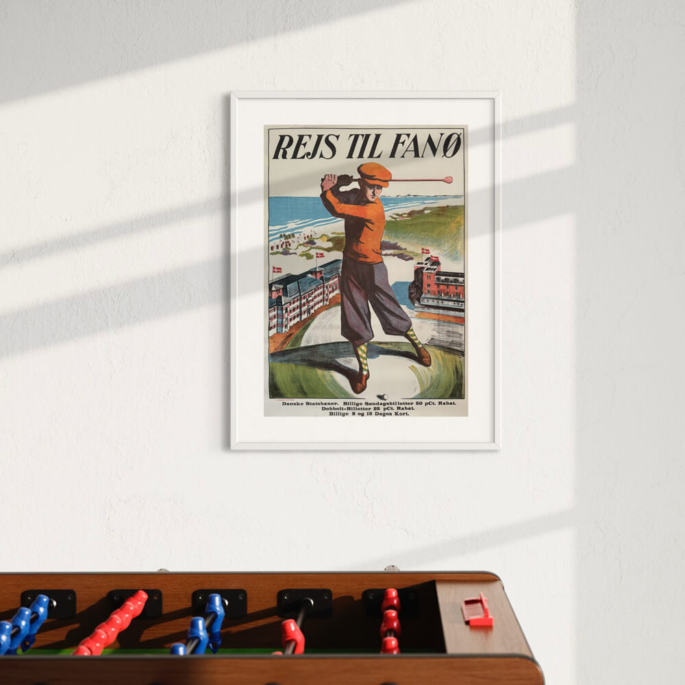 Rejs til Fanø plakat i rum